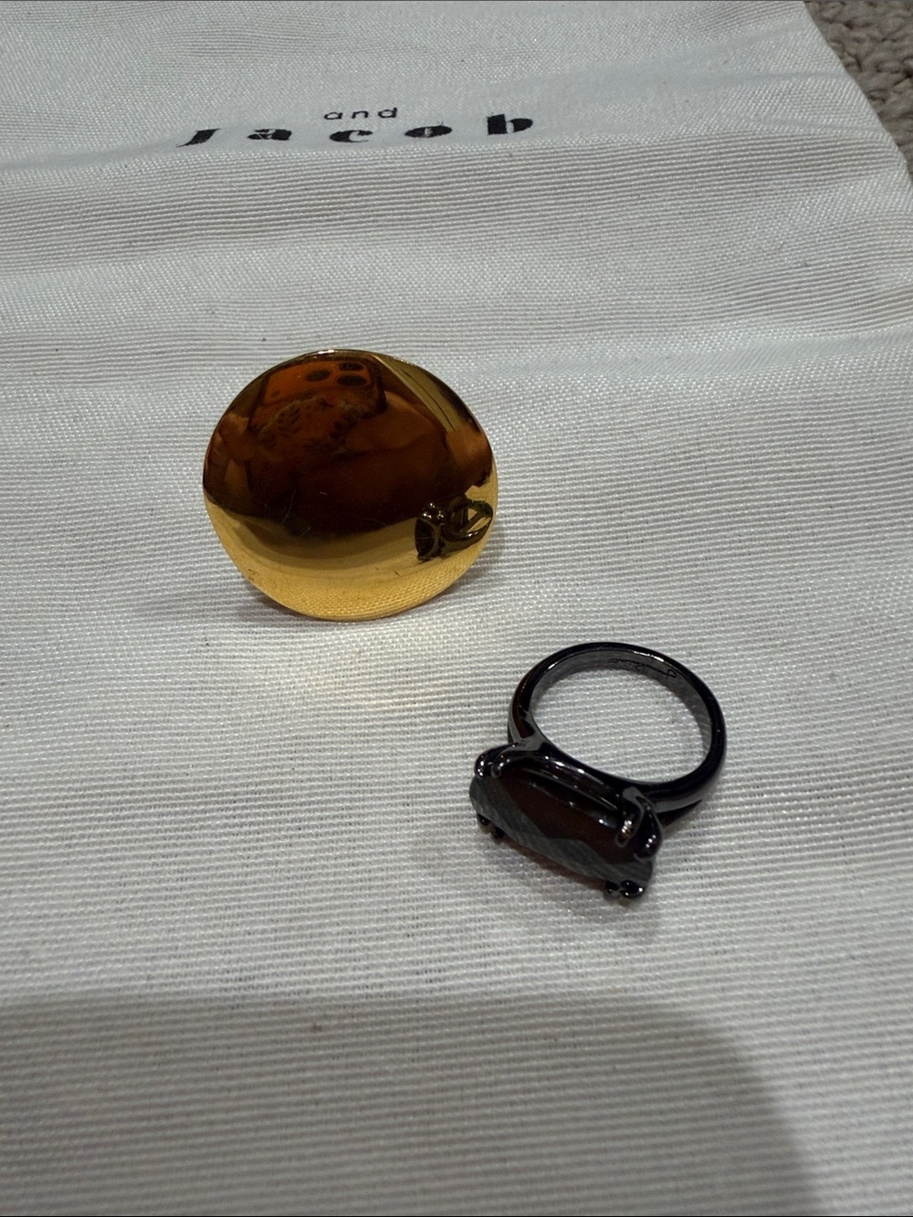 Jacob Gold Oval Statement Ring for Women